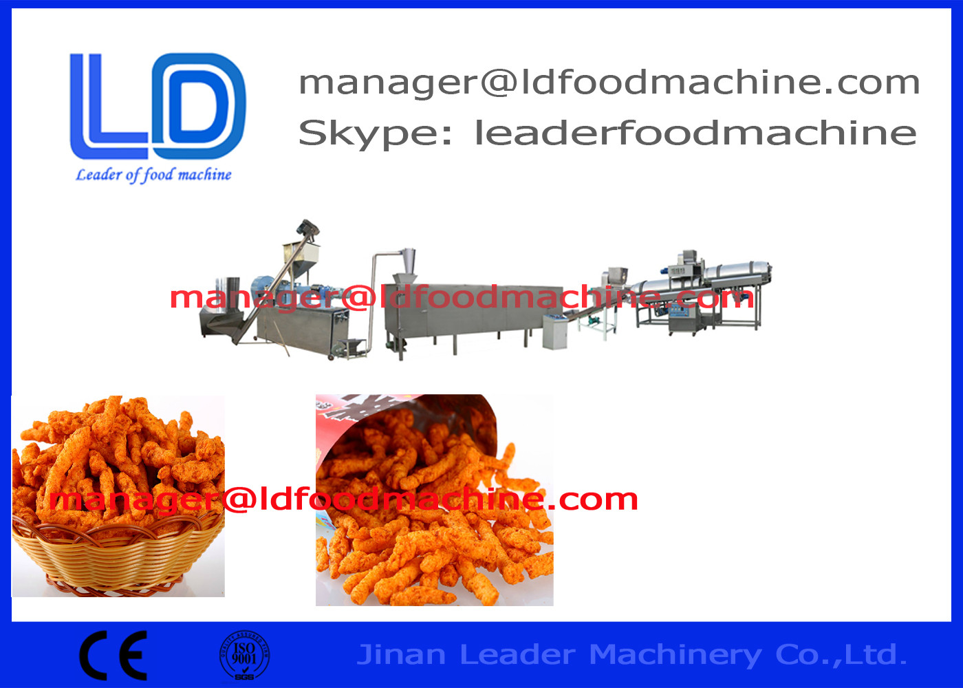 Kurkure Cheetos Niknak Mesin / Automatic Peralatan Pengolahan Makanan
